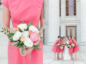 preppy bridesmaid dresses High-Slit Chiffon Bridesmaid Dress with Long Sleeves and Waist Pleating