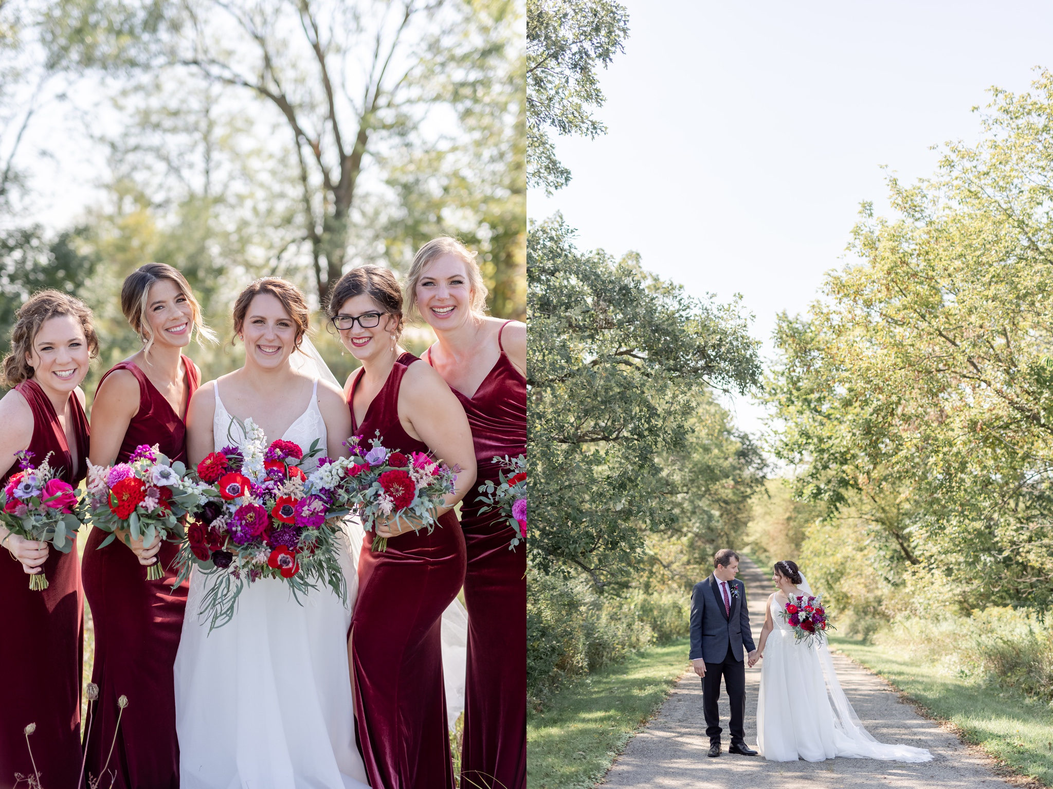 red-velvet-bridesmaid-dresses