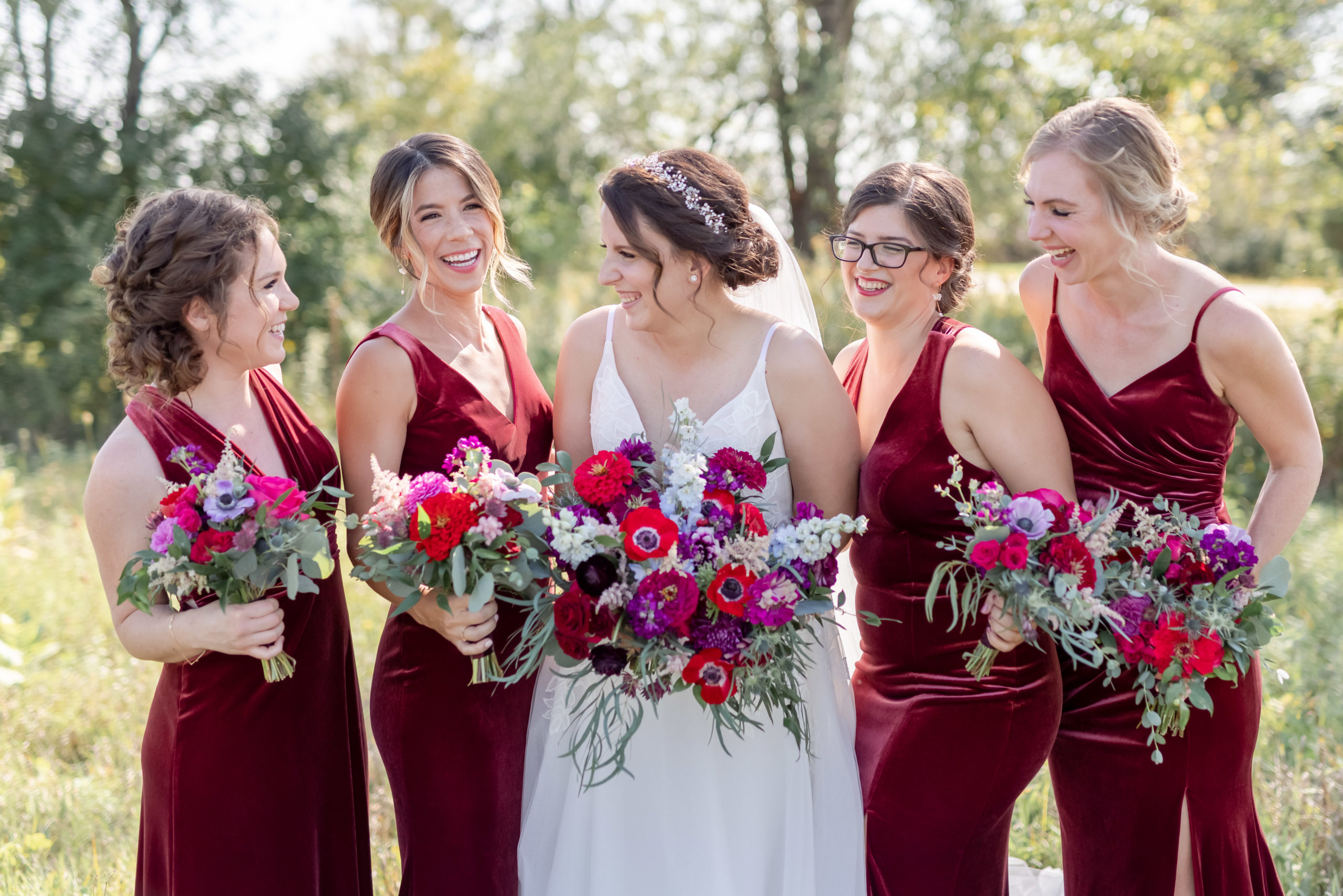 bridesmaid-dresses-red-velvet