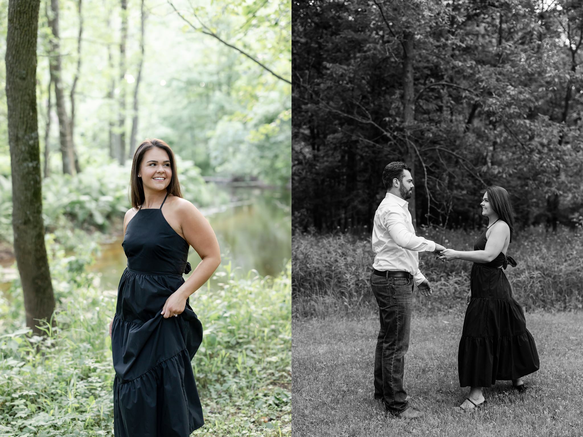 black-dress-engagement-session-outfit