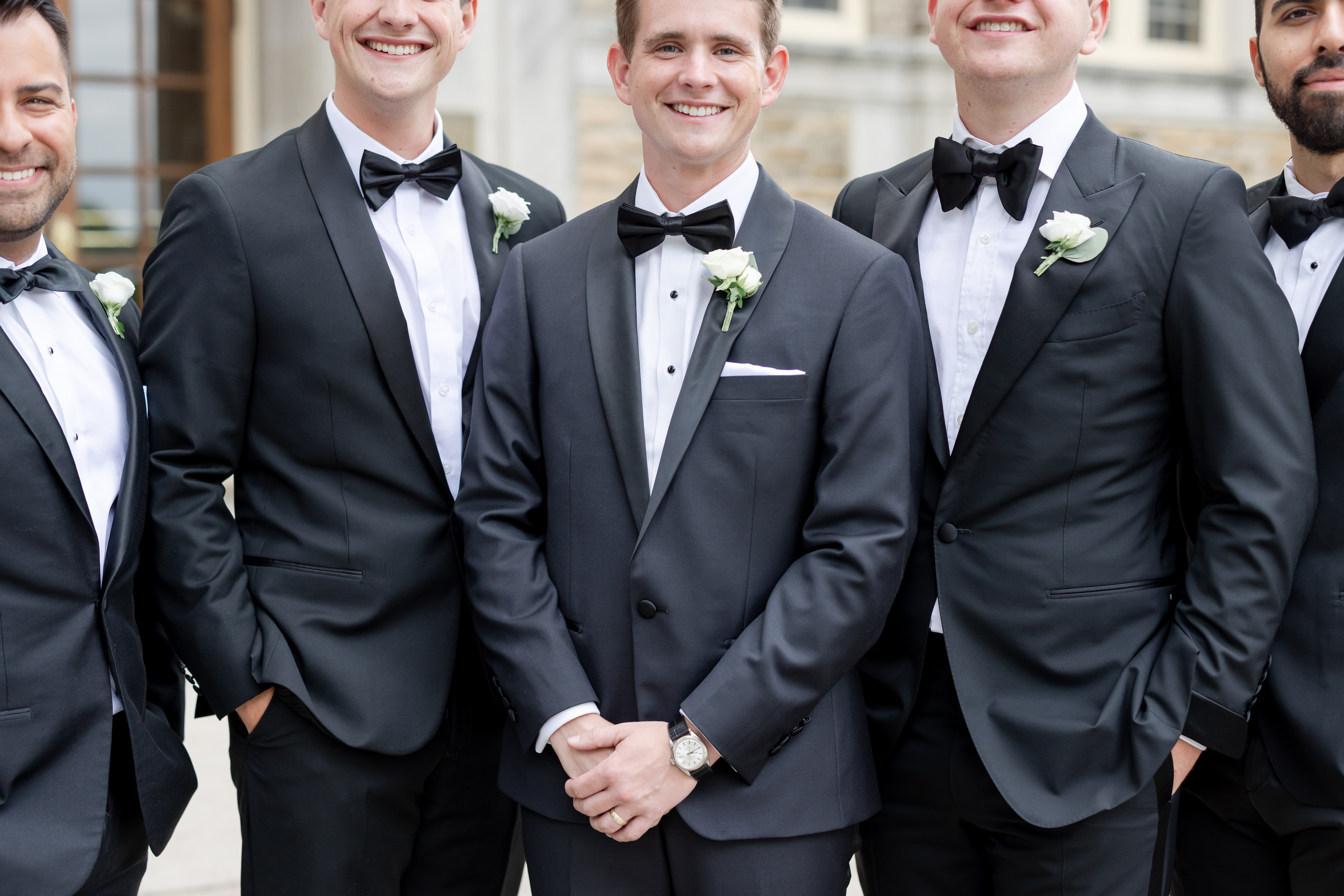 black-groomsmen-suits