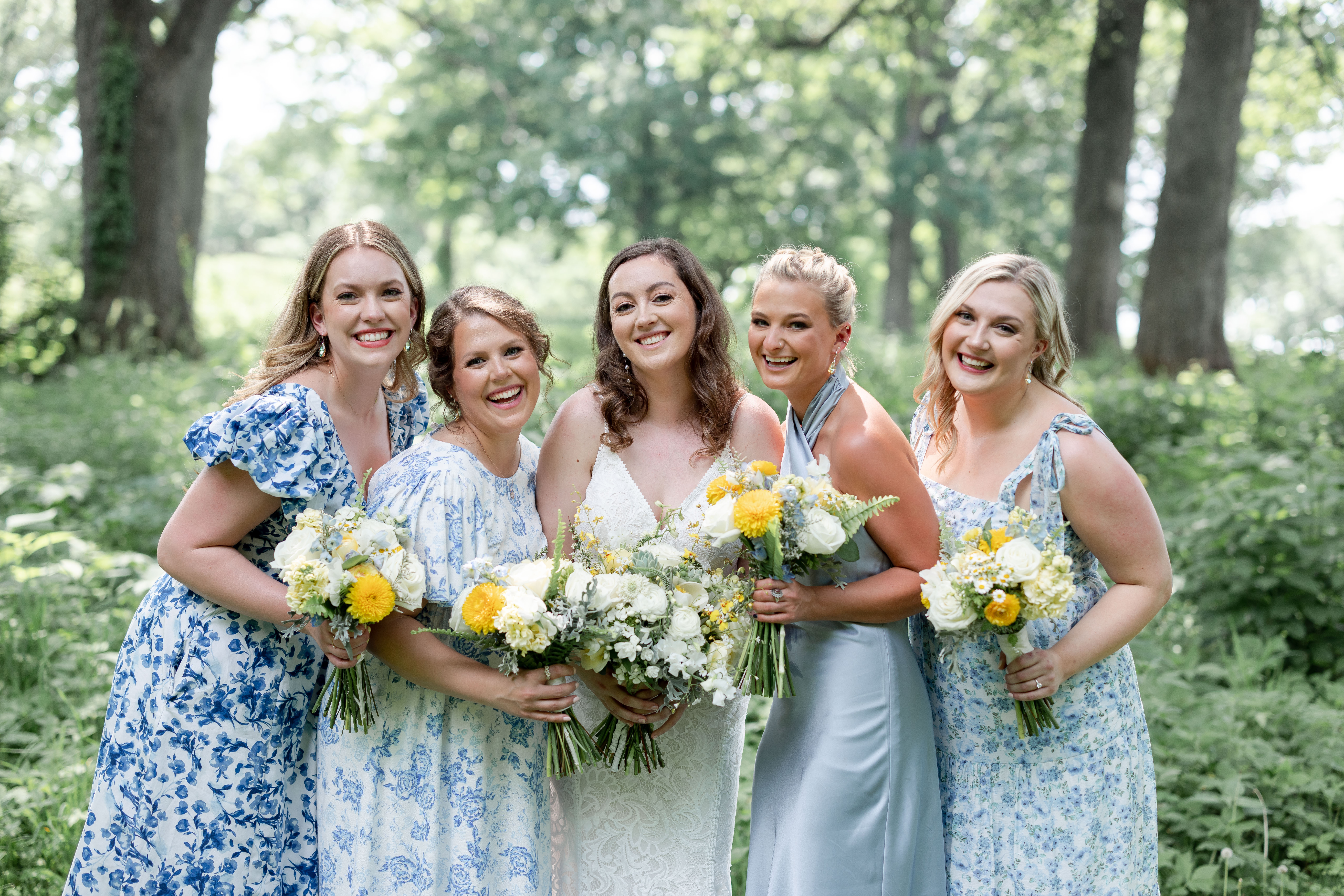 blue-floral-bridesmaid-dresses