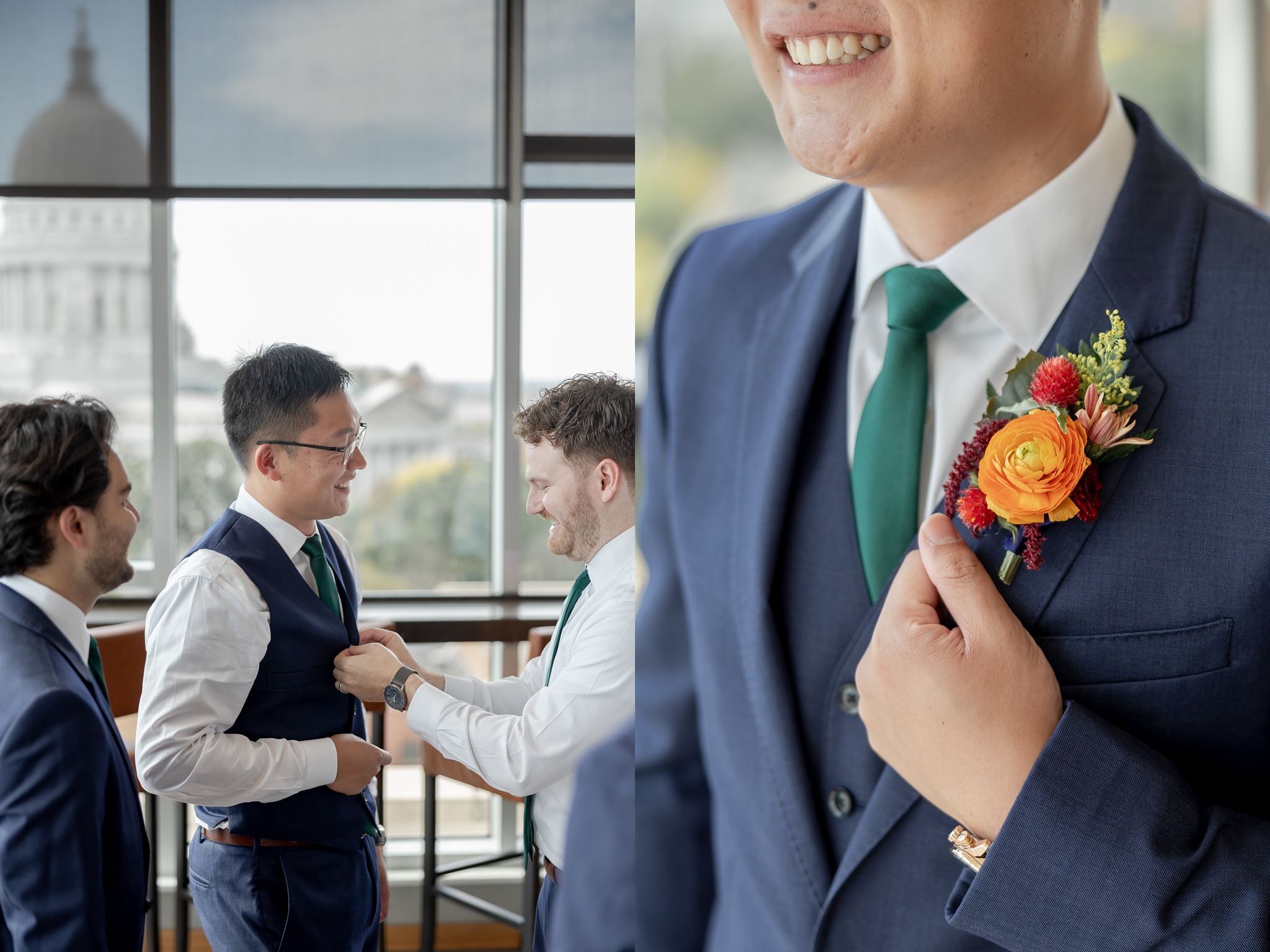 fall-colorful-groom-boutonniere