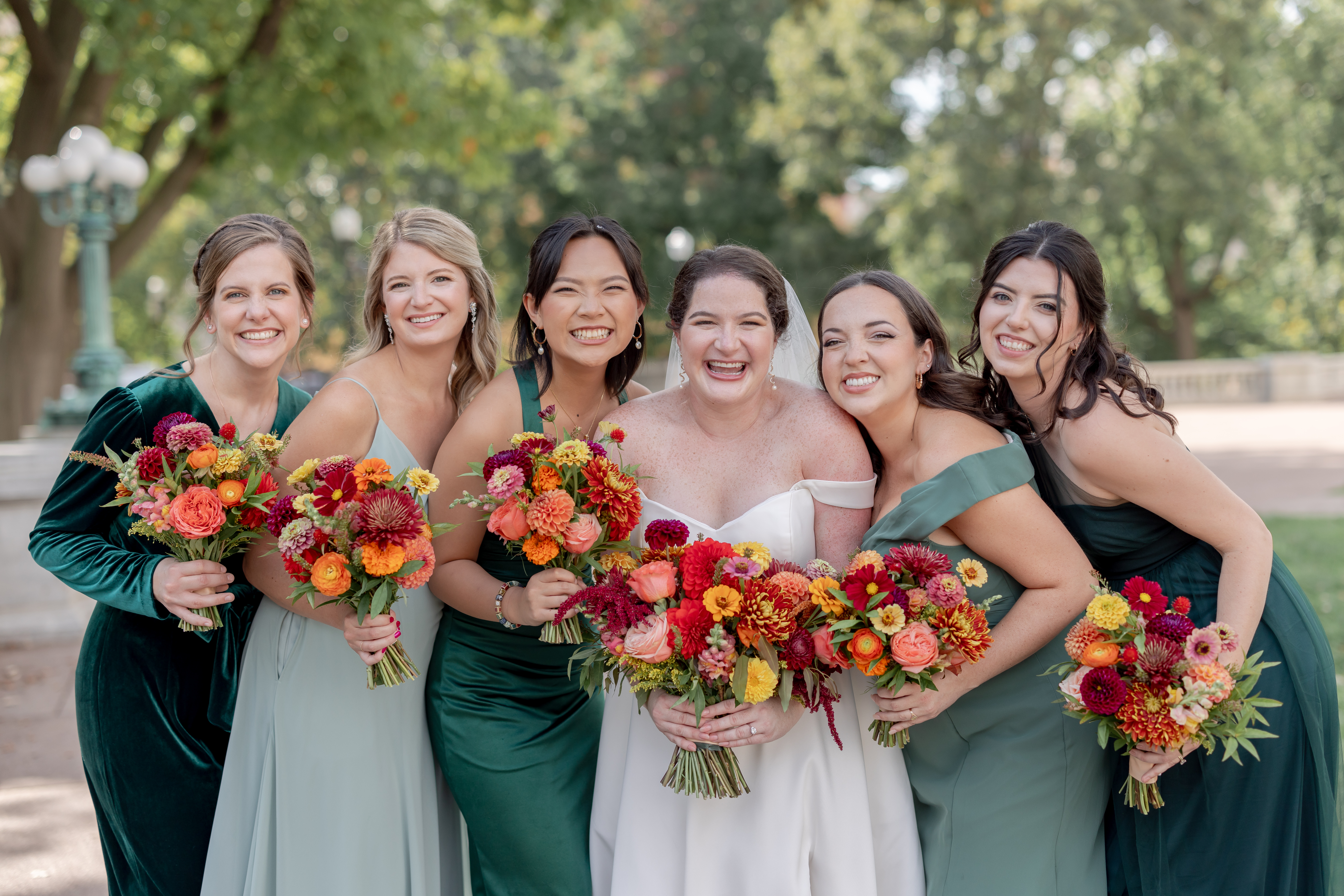 green-bridesmaid-dresses-fall-wedding-madison-wi