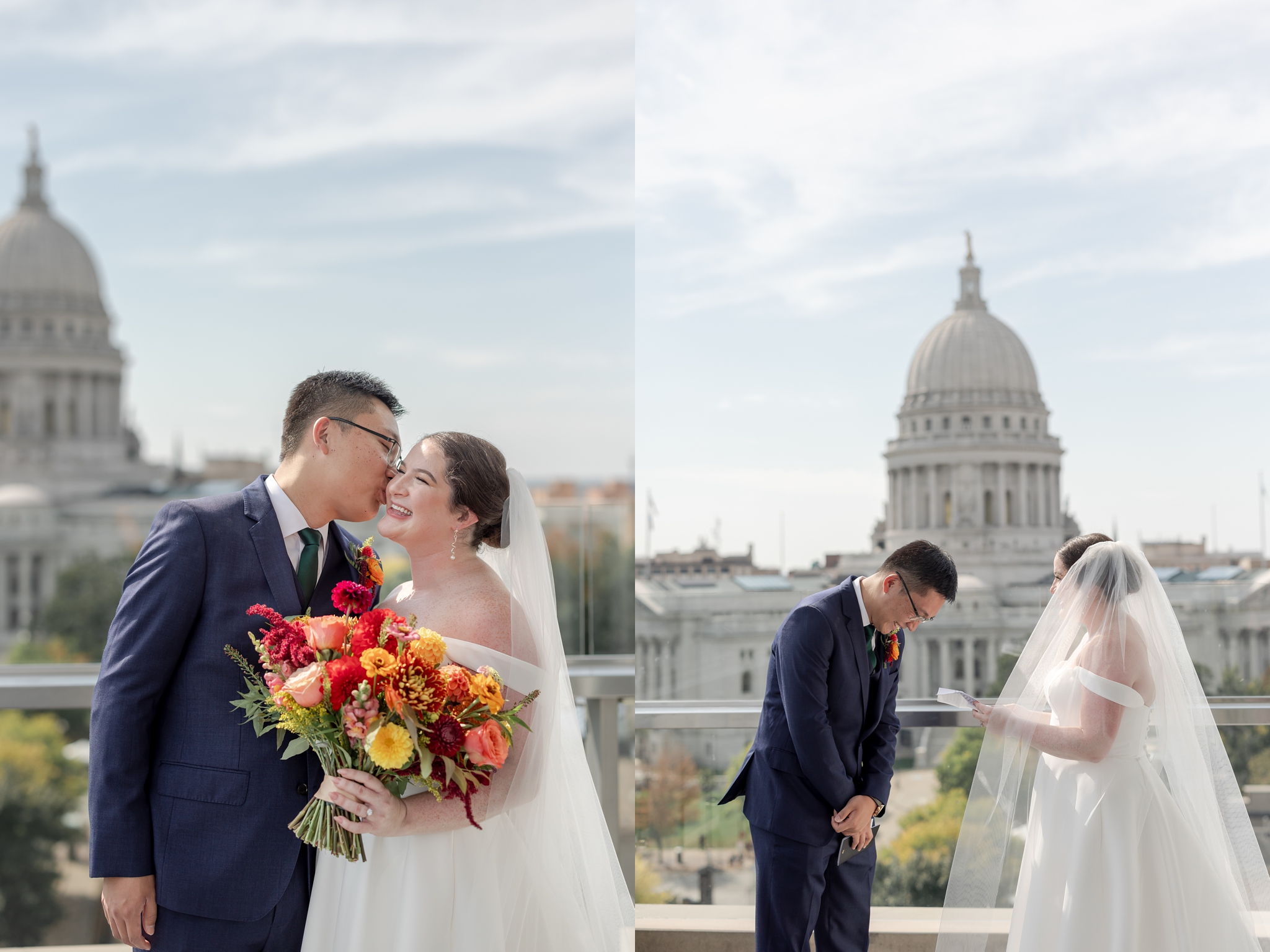 first-look-fall-wedding-madison-wi