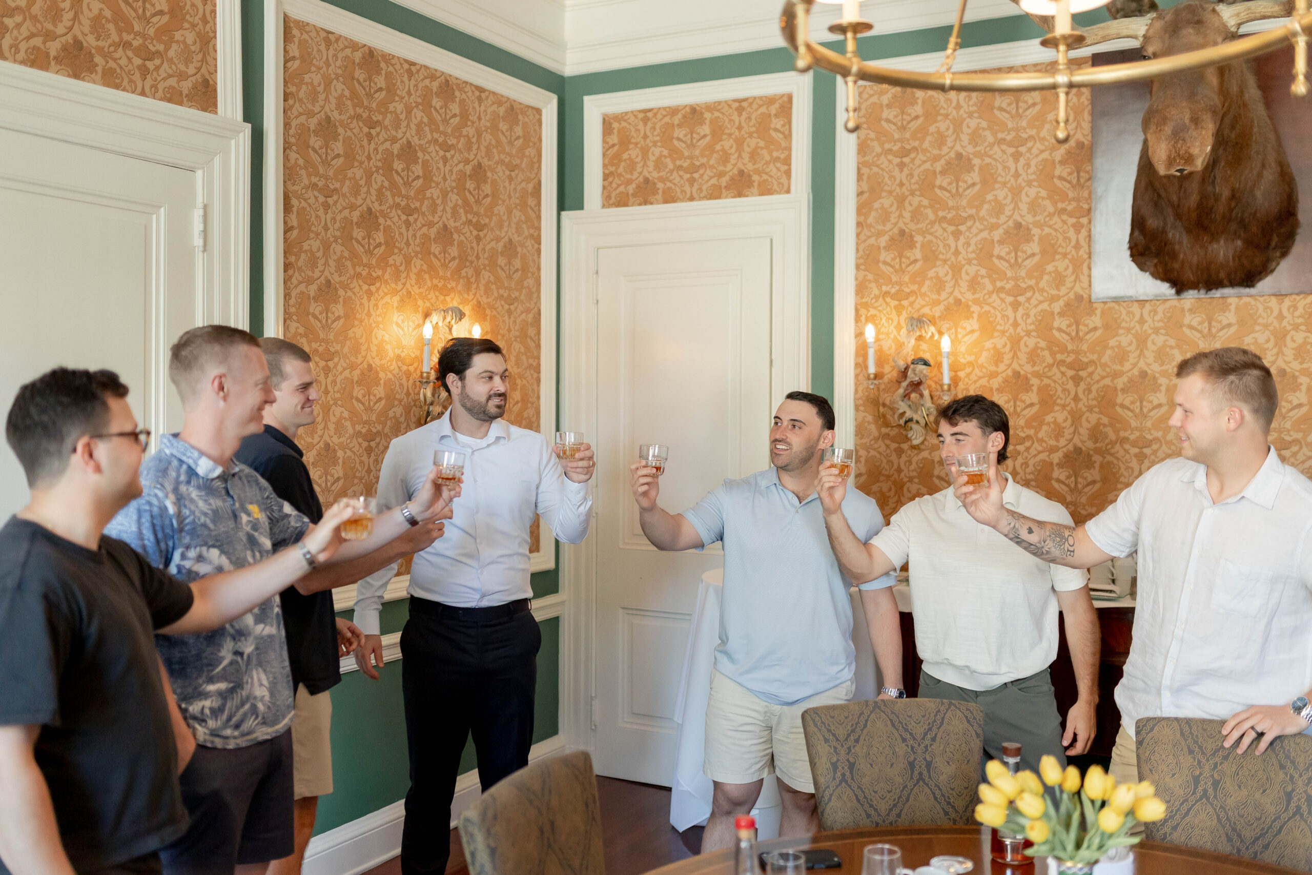 groomsmen-getting-ready-toast